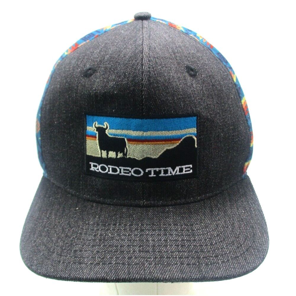 Rodeo Time Dale Brisley Denim Front Aztec Colorful Adult SnapBack Trucker Hat